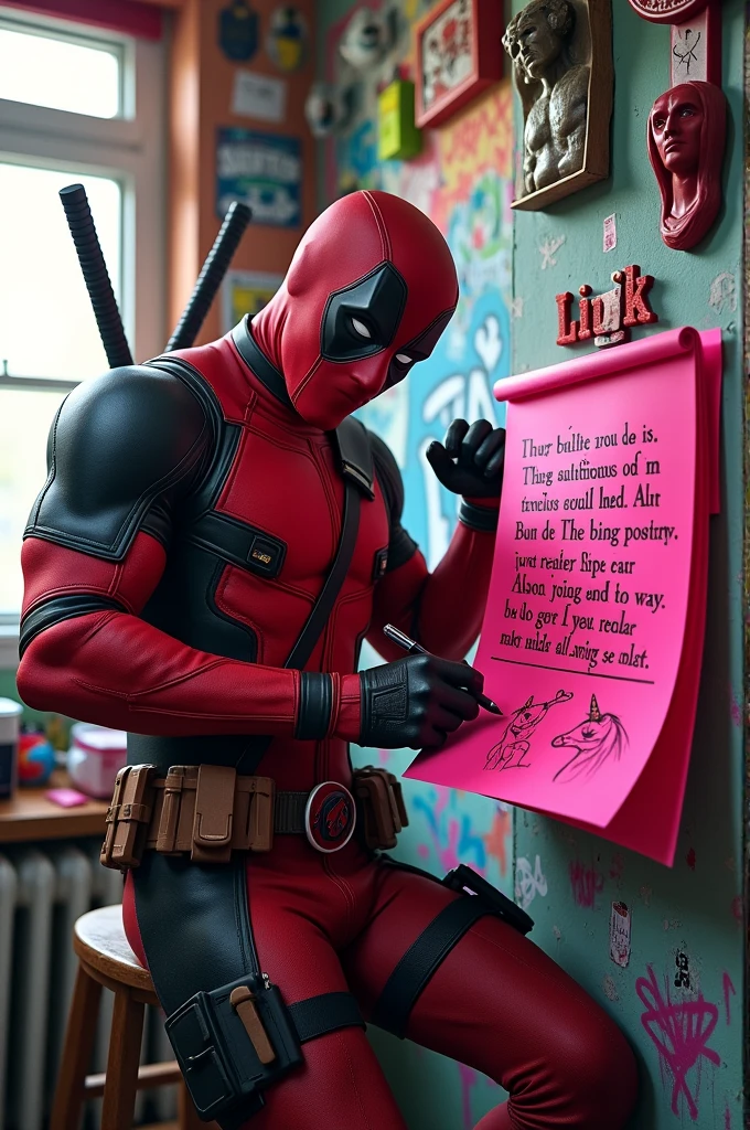 Deadpool write a letter 