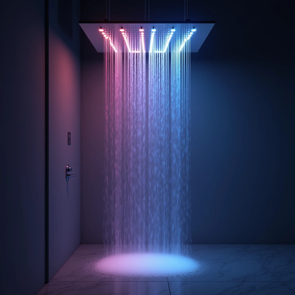 Create a shower with LEDs