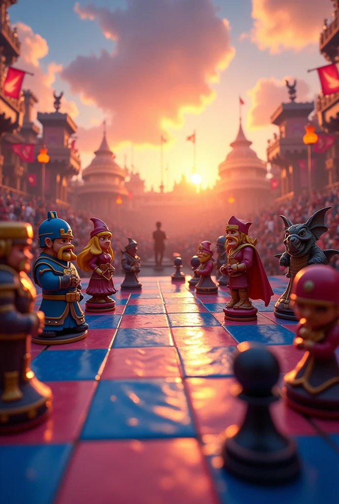 Chessboard in the Clash Royale theme