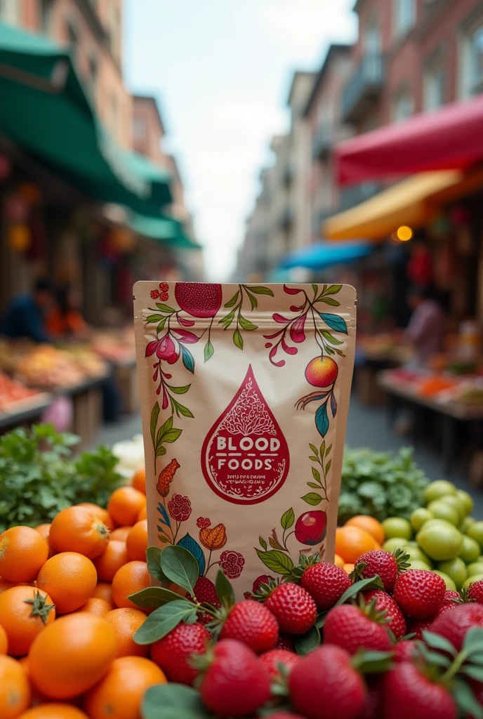 Crie uma marca com o nome blood foods