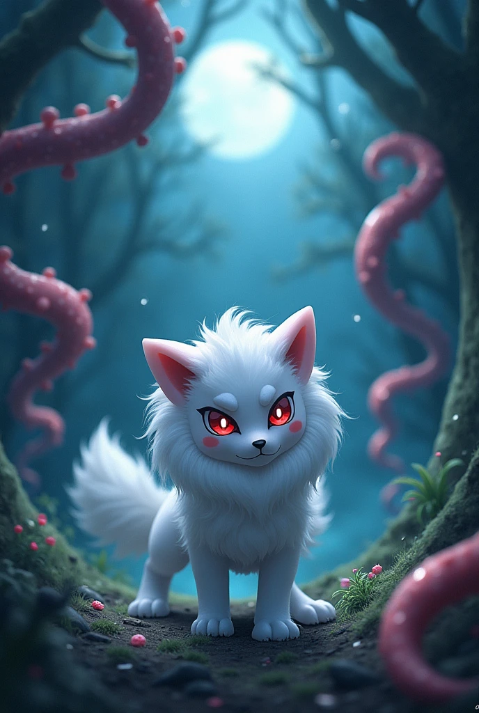 pokemon,Absolu,tentacles,defeat,nsfw,furry,,blush