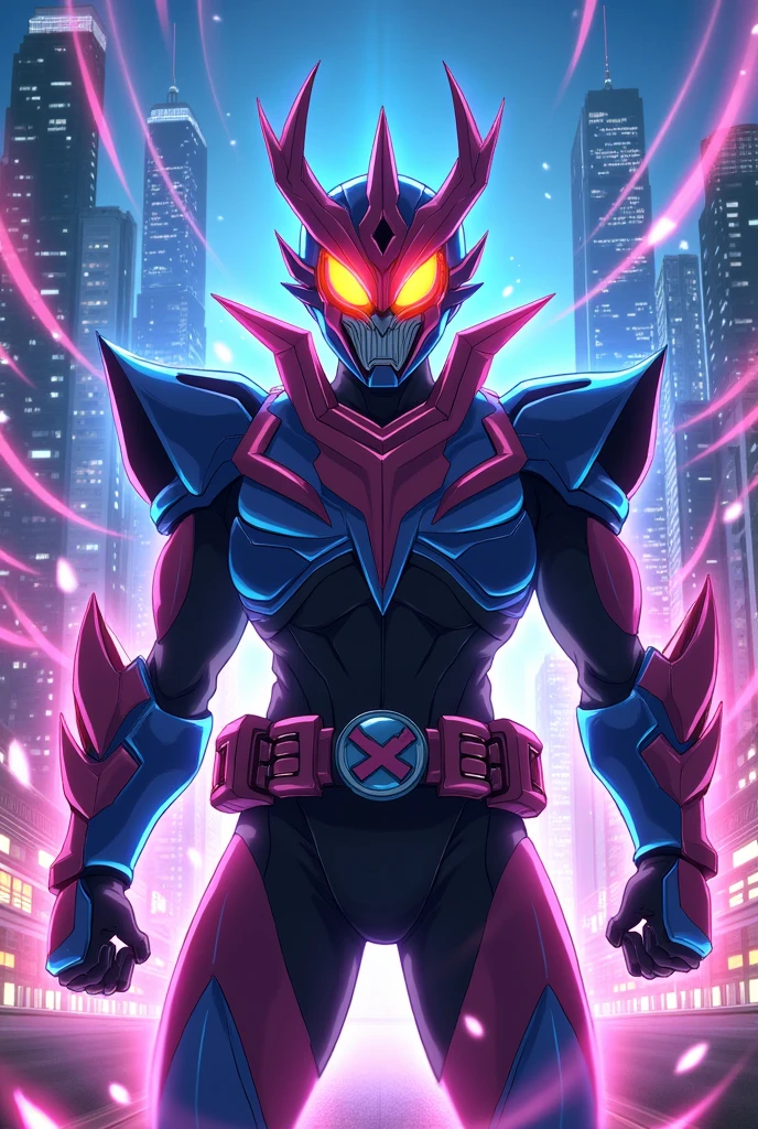 Kamen Rider Build with an anime style