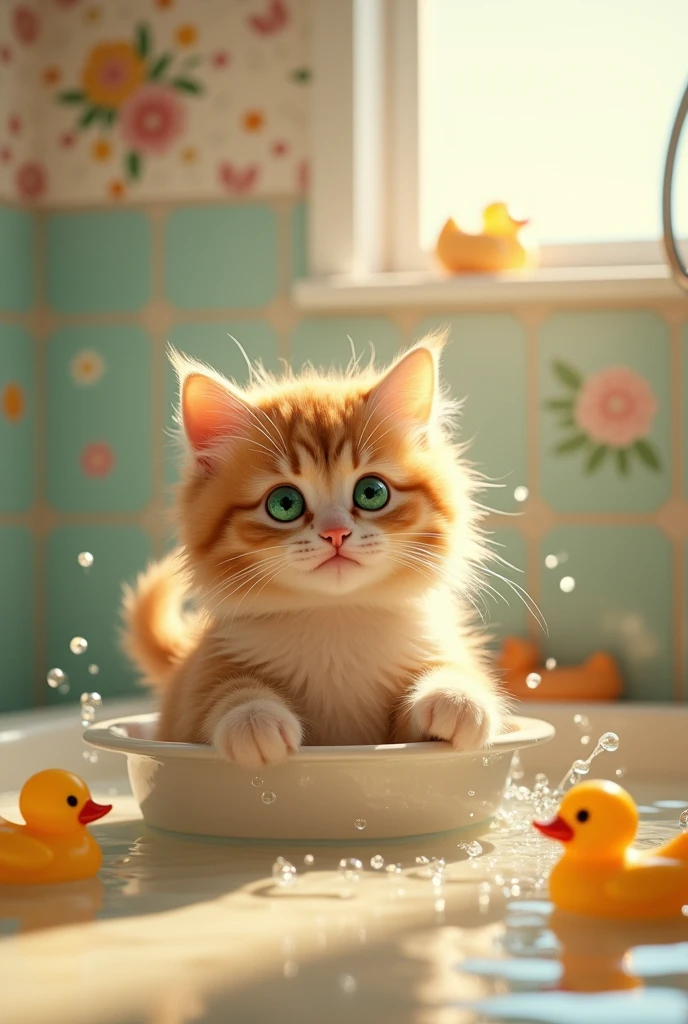 cat、Bathing、play、For design、high quality、high resolution、Real Stick、delicate、detailed
