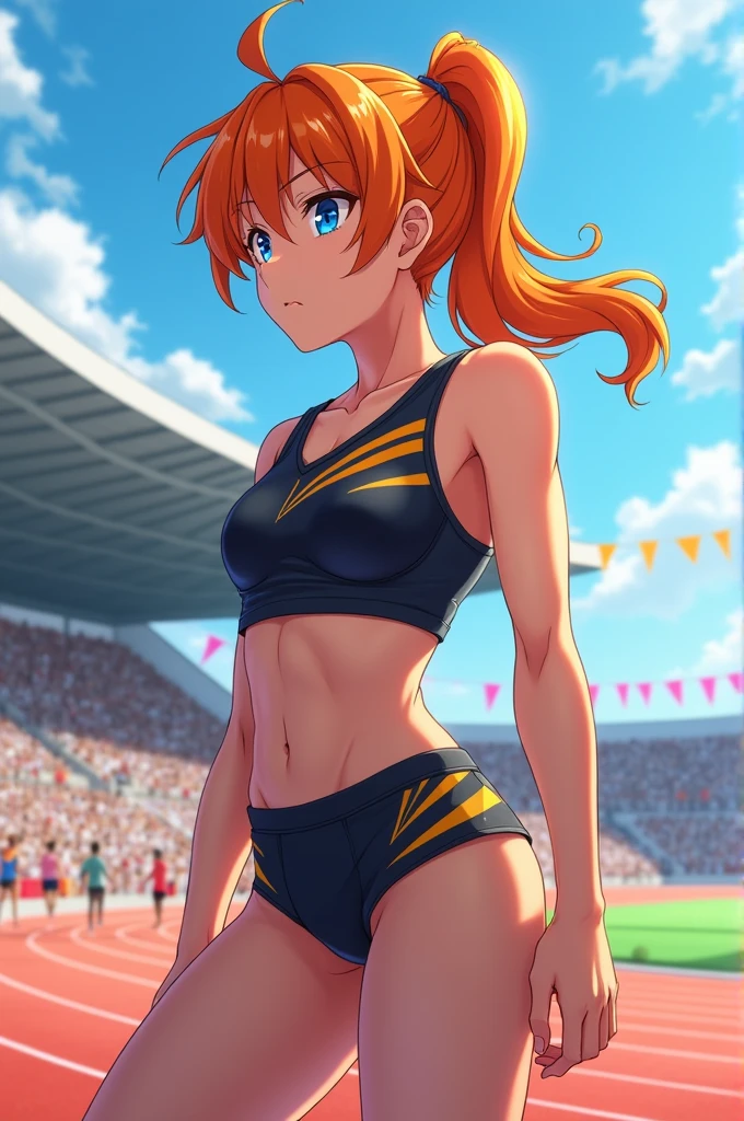 Anime girl athlete