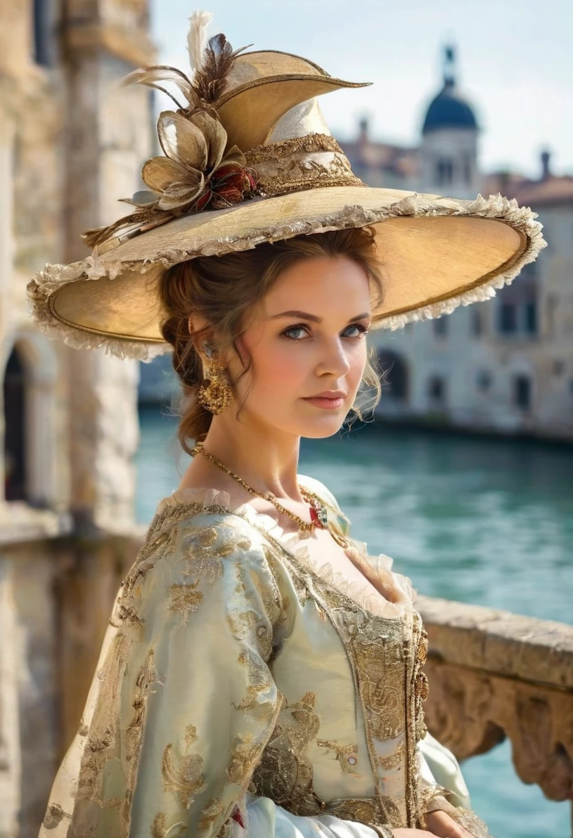 The origin of fashion occurred in France in the 14th century. At that time, Wealthy women began wearing large conical hats. People call it a horned hat. After a while, Velvet and silk become popular. Venice became a trendsetter in the 15th century. Women wear collared, Long-distance trains, Pay special attention to their hair, Wearing a complicated high hairstyle, Added hair bun, Tie it up with a scarf.