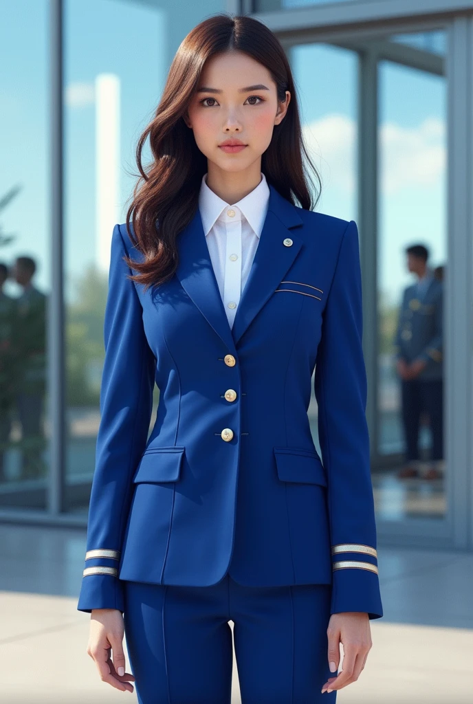 create a uniform with blue principal color and white second color