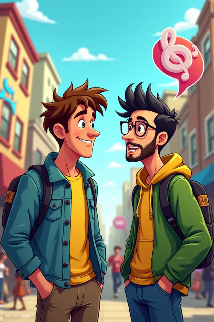 Two men in animation