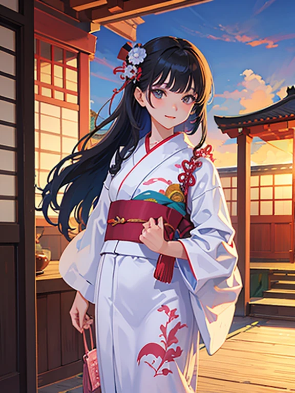 Girl in yukata watching the Gozan no Okuribi (Daimonji Yaki)