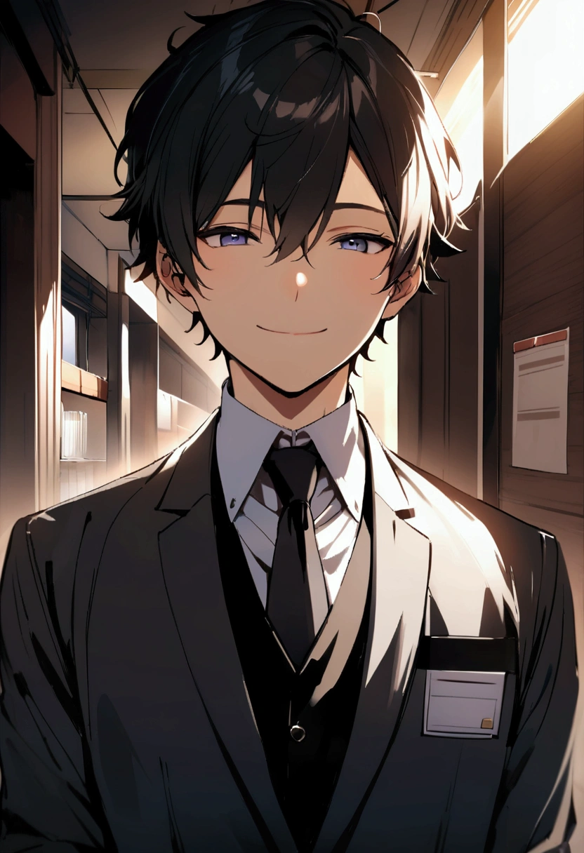 smile、Front face、youth、company employee、male、fine