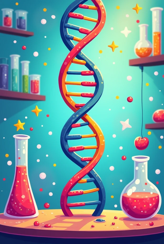 Create profile picture images for a genetics job about Genetics Without Characters using cartoons 