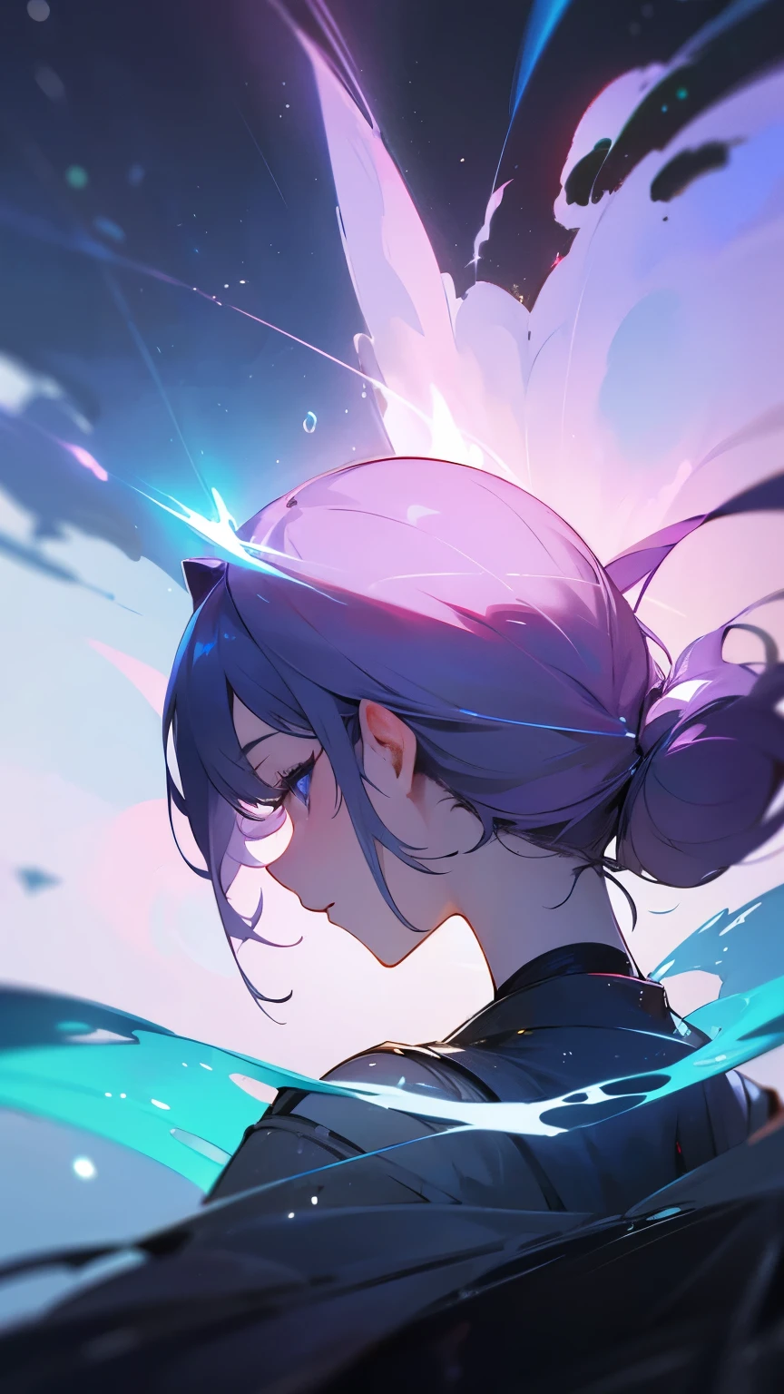 nebula、Woman from behind、On the water、Fantasy、Portrait