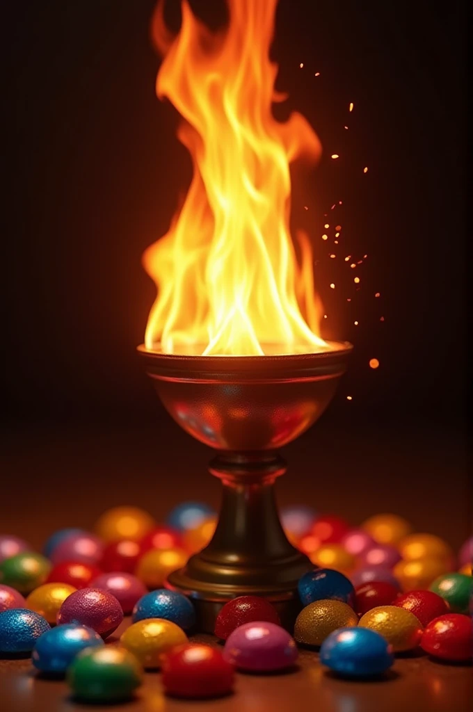 Torch of fire in cadbury gems
