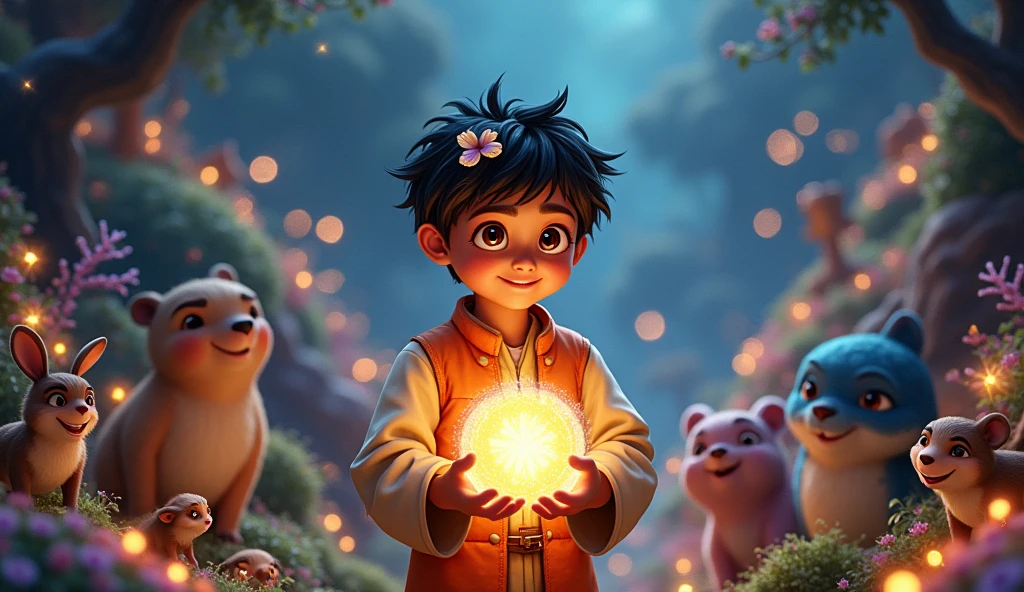 With Monu’s help, everyone was happy, and the magical world also became joyful.

Monu then said goodbye and returned to his village with the magical stone. He always remembered that true happiness comes from helping others.


