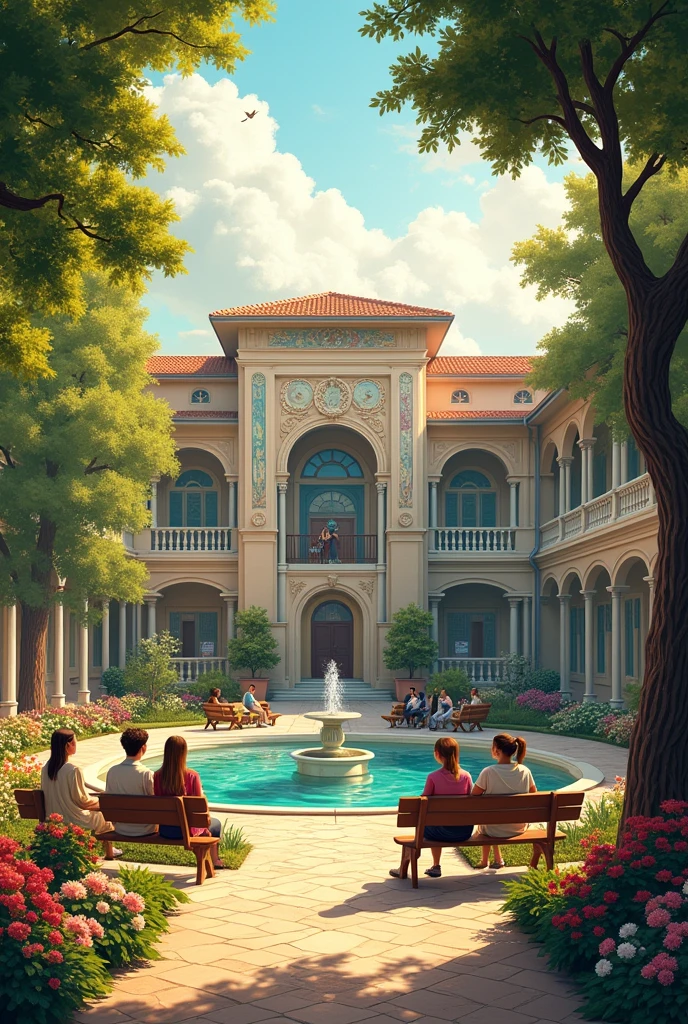 My school beautiful school 

