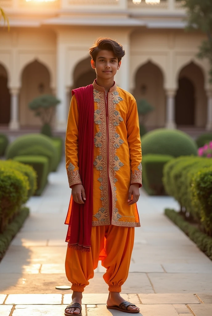 A hendsam 23 years Indian rajput boy with rajputi chola pajama