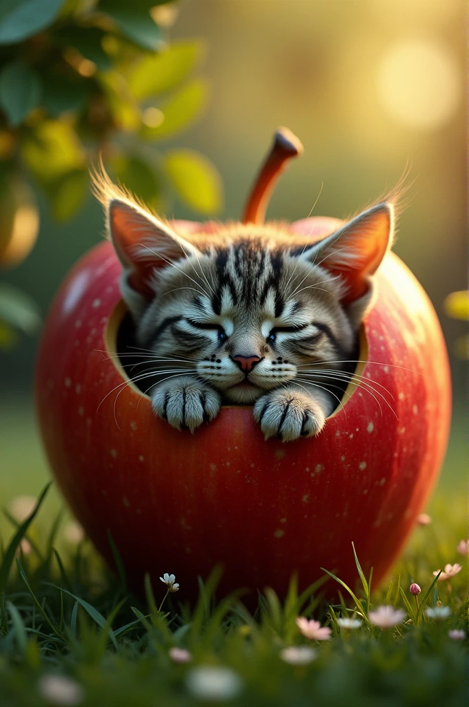 Make a dead cat inside an apple
