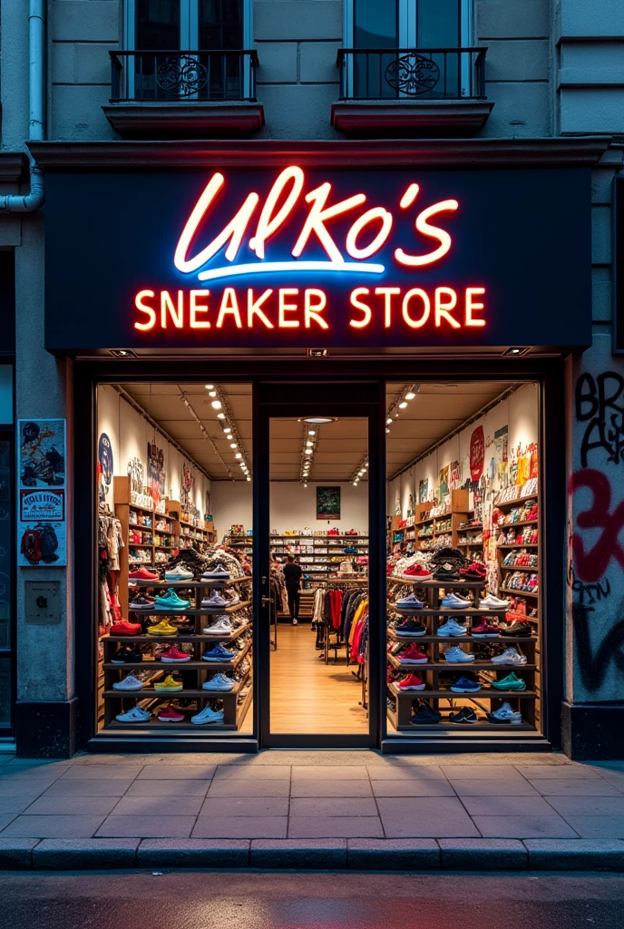 logo of clothing and shoe store whose is Ulko’s sneaker store