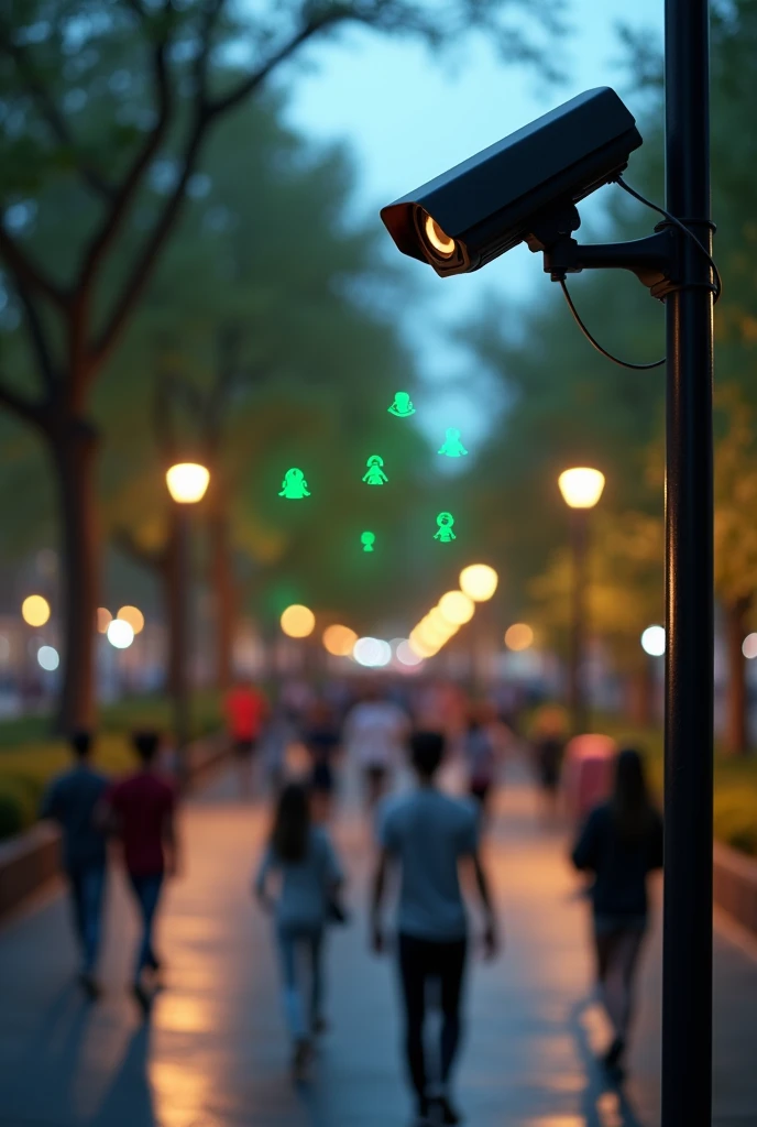 a cctv camera which detects unusual behaviour of humans in public places and detects those people with the help of ai technology detecting theifs