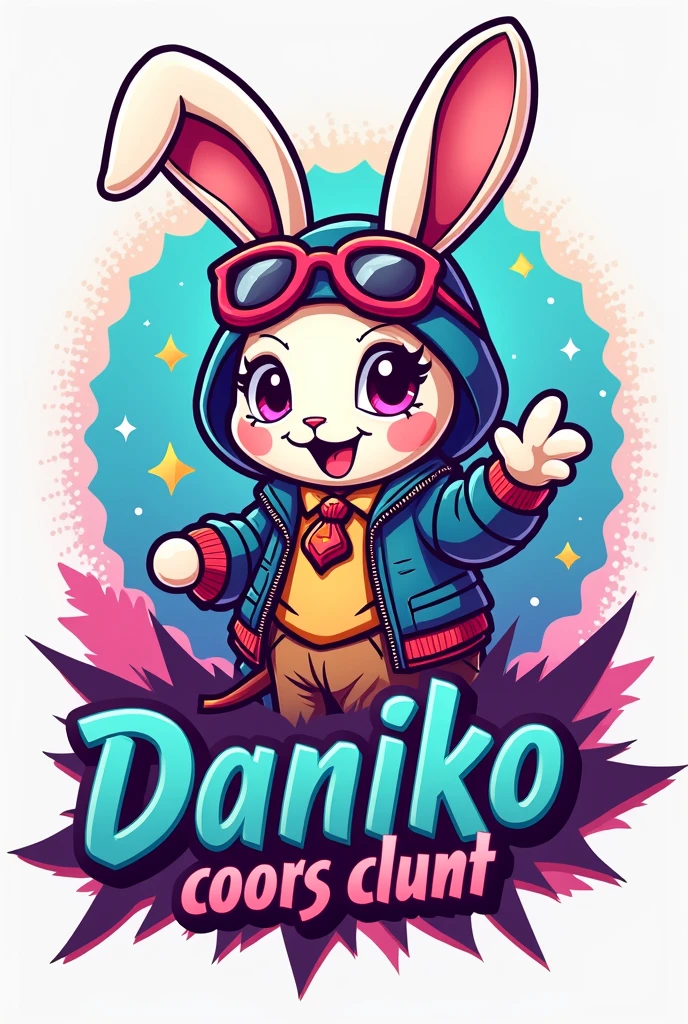 Logo for Cosplayer brand with the name @daniko.dc with an image of a rabbit in Cosplay