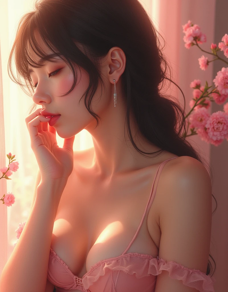 {{{{{3,318 trillion pixels high resolution, nsfw, Realistic scenery and lovely Japanese girl who is moaning madly as her nudity sexual masturbation that traces her sexual zone repeatedly with her fingers in a Cylindrical crystal flower herbarium, thicken the lips look pretty, Boobs are fluffy and bouncy, Tits that get rounder bigger her deep tight cleavage}}}}}, {{{{{Erotic-romantic composition in which she does her first masturbation as her budding sexual desire is amplified more and more with the emotional drift of youth, detail of The panting face and voice of a neat and cheerful girl loved by everyone, Her nipples and romantic deep panting depicted in detail}}}}},{{{{{inside the Cylindrical crystal flower herbarium filled with female hormones cause the innocent girl to flush her face remains a girl only her body changes rapidly Her tits swell and she leans forward unable to support her own tits as her cute bra encircles and forms two beautiful E-cup mounds, It's too cute and innocent to see her go into her own world nipples out mouth open panting and freshly learned sexual masturbation as she climaxes over and over again, she is in magical in a Cylindrical crystal flower herbarium filled with female hormones, All the sexiness that's amplified inside her makes her gasp, her beautiful slender underbust, slender curvy cute waistline, an lewd fetish for lips and necks and waistlines, her clearer nip line from underbust to hips, gloomy straight wig, thick vivid lips}}}}},{{Extremely detailed}}, {{{{{Heroine girl with a pure and innocent aura has an overly sensitive, sexually unused body}}}}}