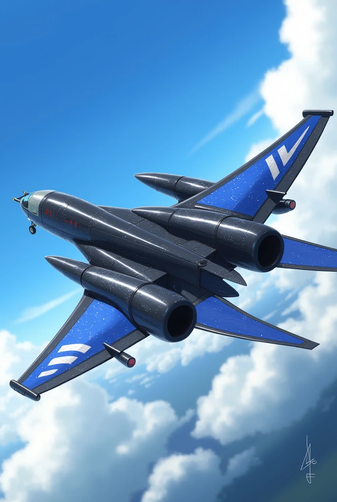 Personnage inspiré d'un avion a réaction avec des pince un nez gris foncé deux réaction derrière luis puissant deux ailes d'avion bleu pas de yeux est pas des bouche sur l'avion a réaction est qu'il est un avion qui vole est qu'il est couleur noir est qui vol dans le ciel est que c'est un grand avion a réaction blanc est qui ressemble a un avion de chasse bleu argenté avec des tache blanches 