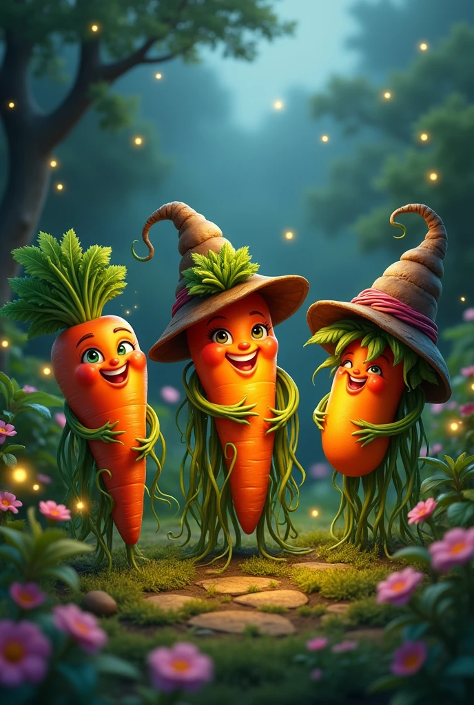 Wizard Vegetables、Eyes2t、Having limbs、vegetable face、Creatures