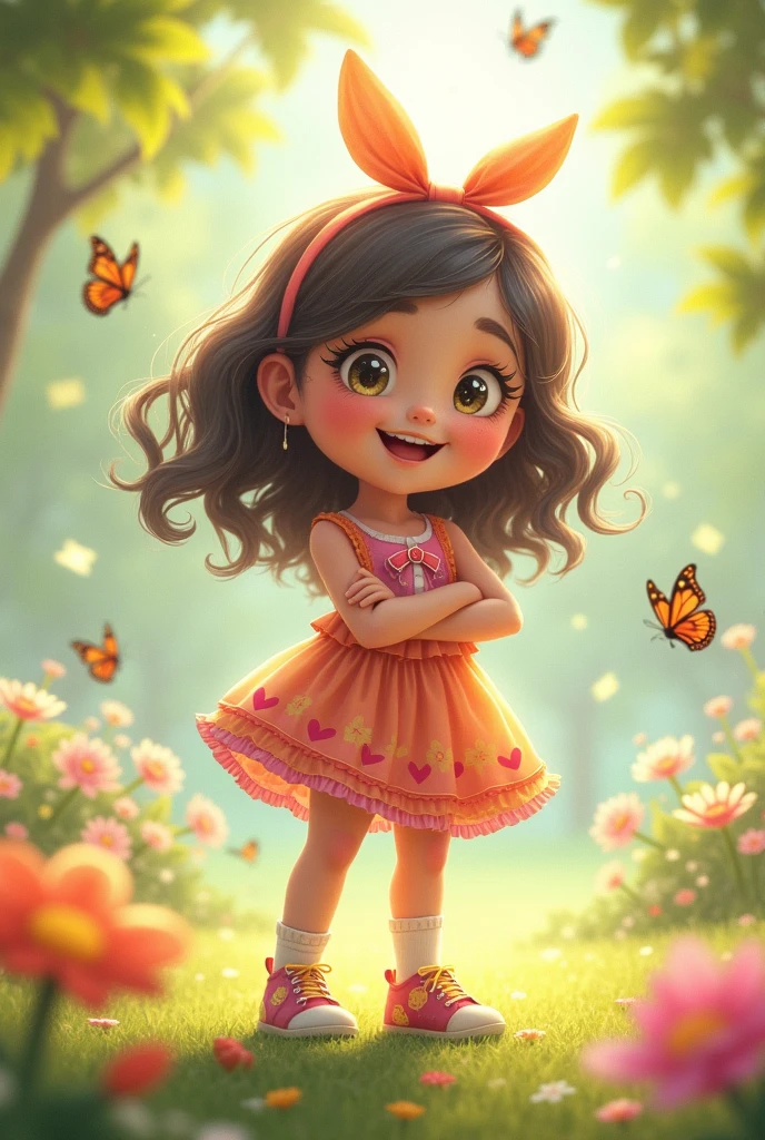 Cute girl with various emotions 