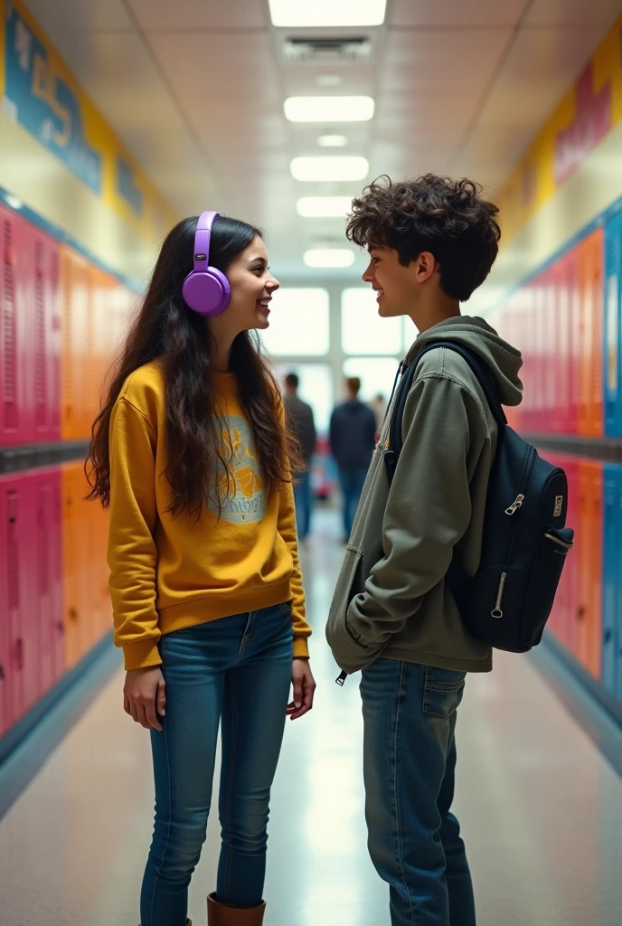 A high school girl farting on a boy