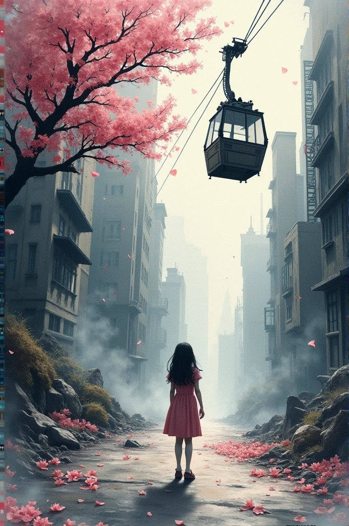 1girl, (stylized by A. J. Casson:0.9) , watercolor art, awardwinning Neo-Baroque, Mannerism Art, hyper detailed, professionally shot of a [Ornate|Jagged] Ruined ([Shark|Cable car]:1.3) , award winning, Organic space in background, Epic city street with Cherry blossom tree, Hurricane, deep focus, Visual novel, Fearful, Silver lighting, telephoto lens, Film grain, Swirling Gray, glimmering transformation, adobe lightroom, octane engine India  Gril 