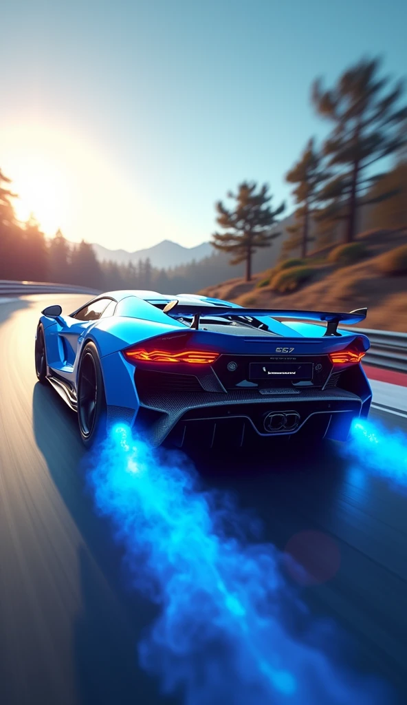 car photography, fast car, need for speed style, race, nitro, blue fire from exhaust, fast speed, motion blured enviroment, photo shot from behind, 8k, hyperrealistic, cinematic, vibrant colors, concept art, realistic, (best quality,4k,8k,highres,masterpiece:1.2),ultra-detailed,(realistic,photorealistic,photo-realistic:1.37),hyperrealistic, intricate details,
