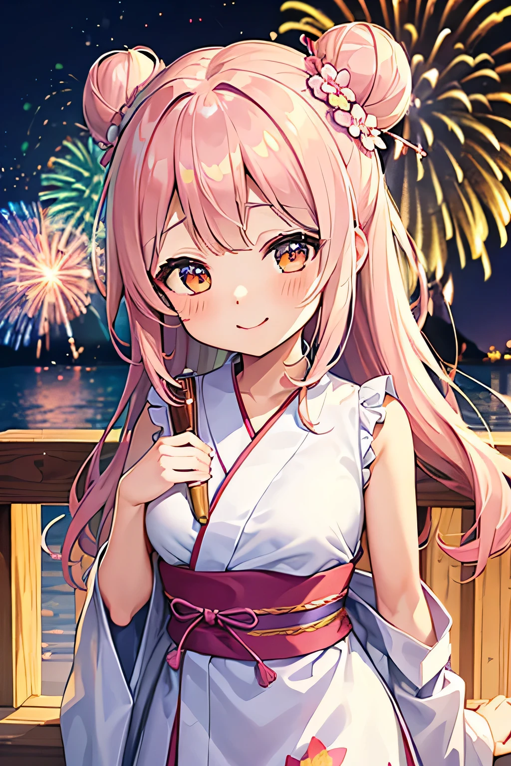 Highest quality、High resolution、Detailed Background、age beauty、(Beautiful face in every detail:1.4)、Anatomically correct、(Normal number of fingers:1.2)、Detailed facial expressions、(Highly detailed face:1.2)、(Huge breasts:1.2)、well-groomed eyebrows、A big smile、smile、cute gesture、Lake Biwa、Fireworks display、
(A beautiful girl with fireworks in the background:1.5)、
We recommend yukata with summery patterns and materials.、Yukata with elegant peony and cherry blossom patterns are popular.、red、pink、Vibrant colors such as purple give a cool feeling、
Stars and Moon、The goldfish and other patterns are also cute.、From calm colors、From brightly colored、Obi and geta、Add an accent color to your accessories、
Festive braided hairstyles are adorable、Adding vibrant decorations is a great way to express your individuality、
Loose buns or half-up styles are recommended for easy movement、
Lake Biwa Fireworks display、Fireworks will be launched over the surface of Lake Biwa.、The view of the fireworks reflected on the lake is breathtaking and a popular viewing spot、Panty Shot、cute