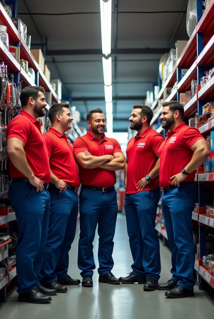 Muscular Autozone employees 