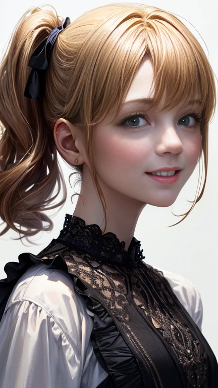 (8k, RAW Photos, highest quality, masterpiece:1.2), (Realistic, photo-Realistic:1.37), Super detailed, Ultra-high resolution,1 girl,View Viewer,Beautifully detailed face,smile,narrow,(Slim waist:1.3),shirt, Beautifully detailed skin, Skin Texture, Floating Hair,Professional Lighting,