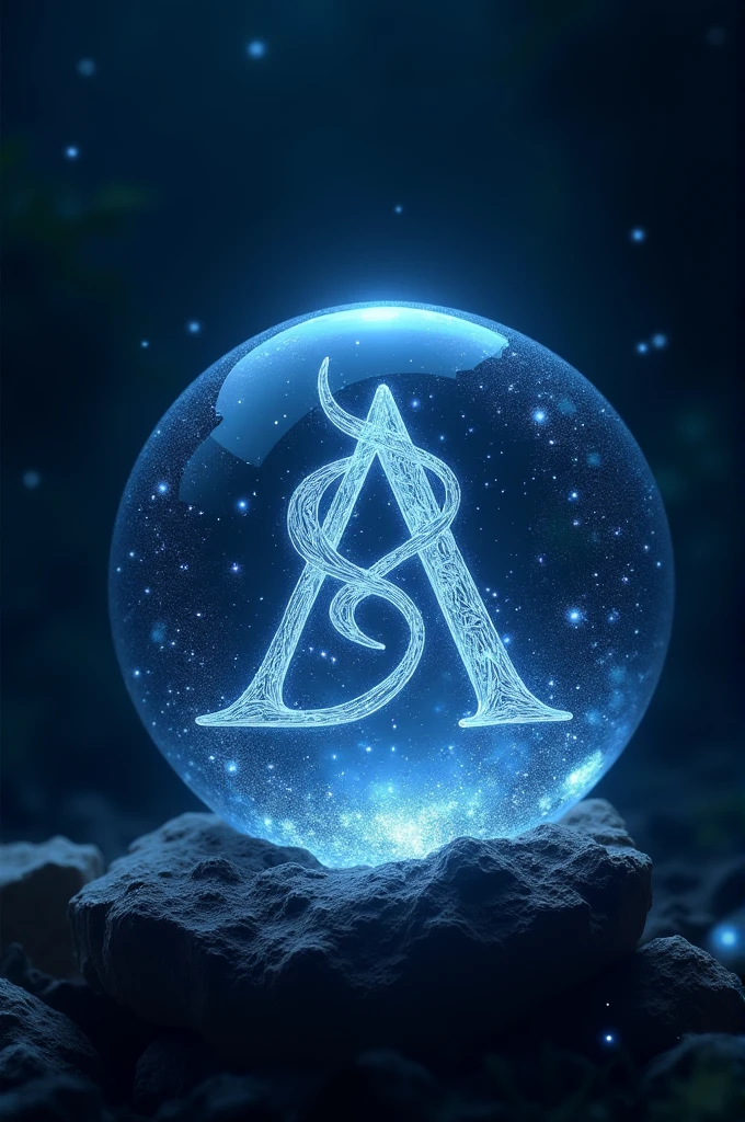 Create a logo for me using a crystal ball with an A inside it.