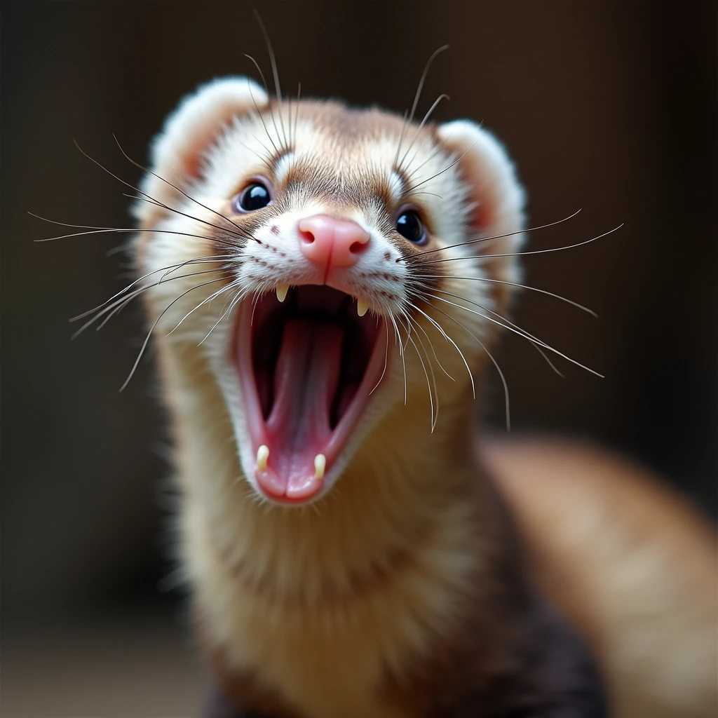 Ferret yawn