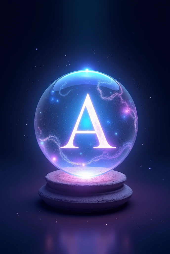 Create a logo using a crystal ball and an A inside the ball, make it better.