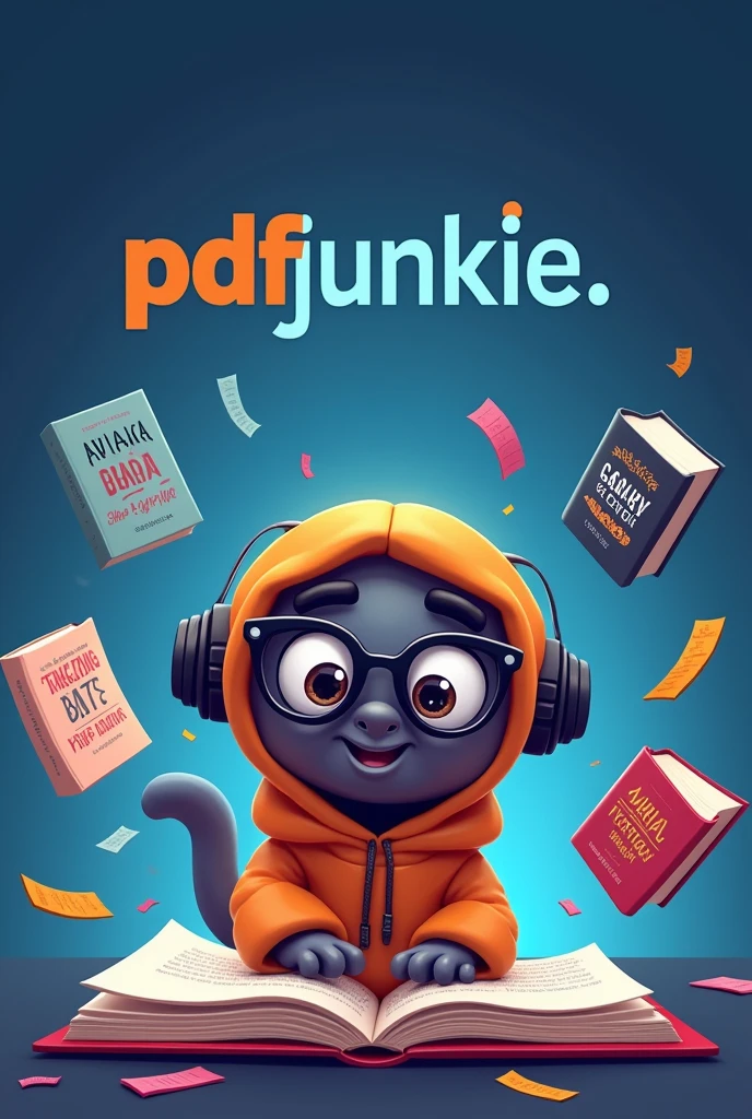 A page for a telegram bot for selling ebooks and write "pdfjunkie.featuring"