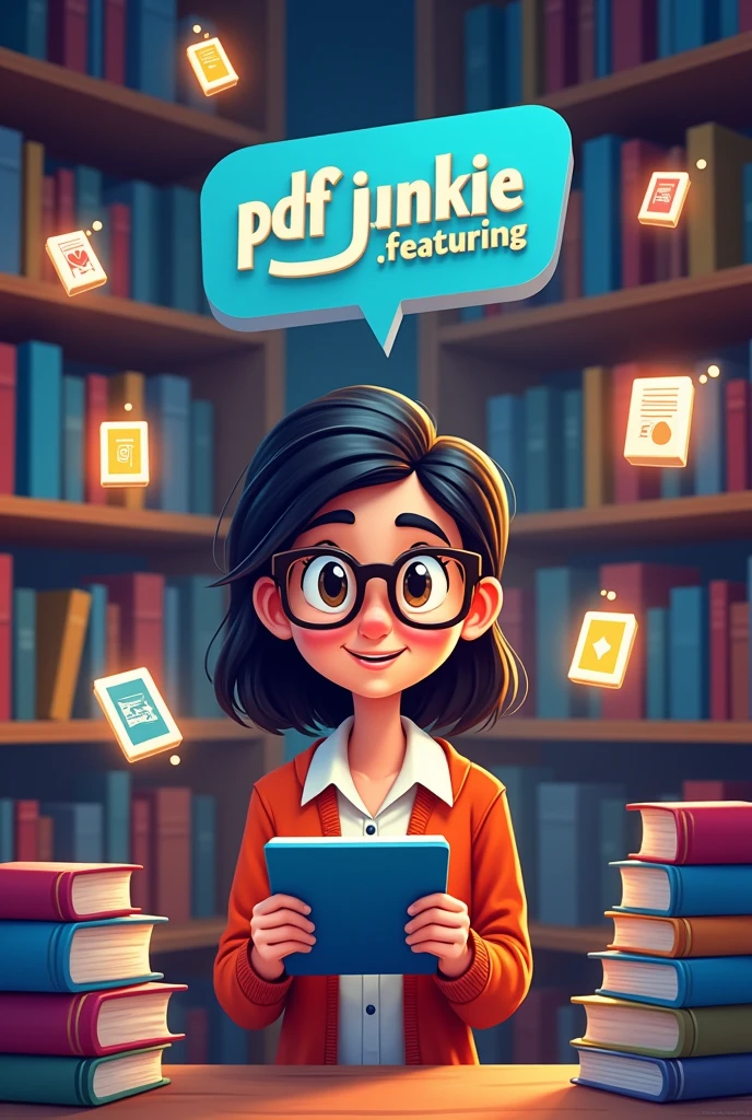 A page for a telegram bot for selling ebooks and write "pdfjunkie.featuring"