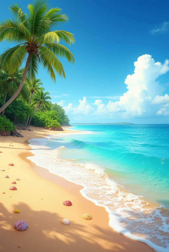 Beautiful beach realistic sea with good graphic 
