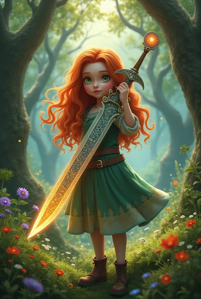 The girl and the strange magic sword