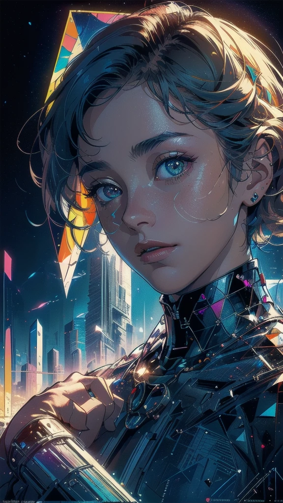 (((masterpiece, highest quality))),(((solo:1.2))),(((1girl:1.2))),32k wallpaper, very detailed, poster, vintage science fiction,(((((geometric cinematic movie poster))))), (bauhaus), shape,(((abstract))),(mid century modern),movie poster,(((((portfolio))))),(((((Close-up))))),(((((bust up))))),((((more various angle)))),(((highlight))),Vast landscape,((((heterochromia)))),(((complete. detailed face))),(((Extremely talented))),(((most complecated machine))),((Overall colorfully)),(((((Absolutely no background))))),(((phenomenon))),(prism)