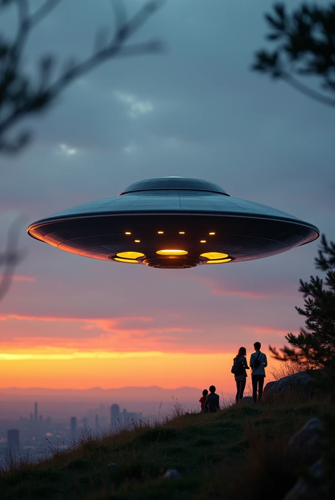 Make a quick appearance of a flying saucer 