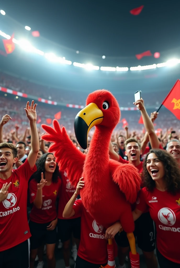 Flamengo fans and the mascot