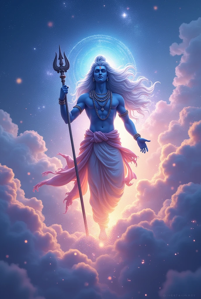 Aakash mein udate hue Mahadev ji Bhagwan animation