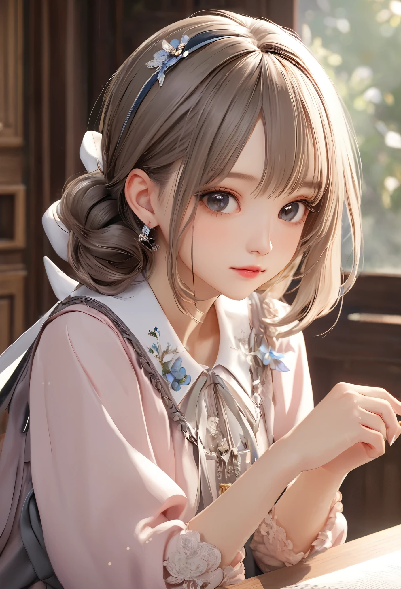 Beautiful 15 year old girl, masterpiece, Highest quality, 8K Animation, Detailed fingers, Accurate Fingers, It&#39;s not an unnatural hand., figure, 1 person, alone, Pink Bob Cut, Gold crown, Flower Hair Ornaments, Sagging eyes, Red mini skirt, Yui