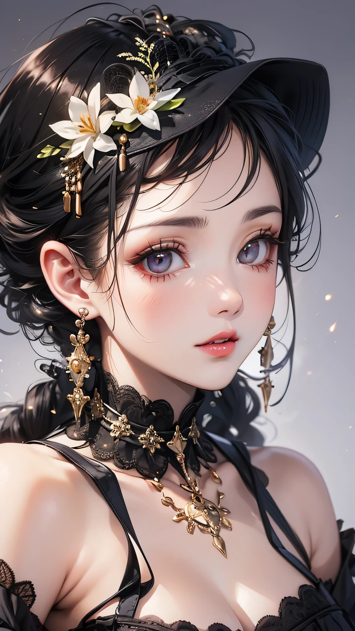 Beautiful woman paints her lips with lipstick. Beautiful woman face, The finer details, high quality, high quality. Vivid and True Colors