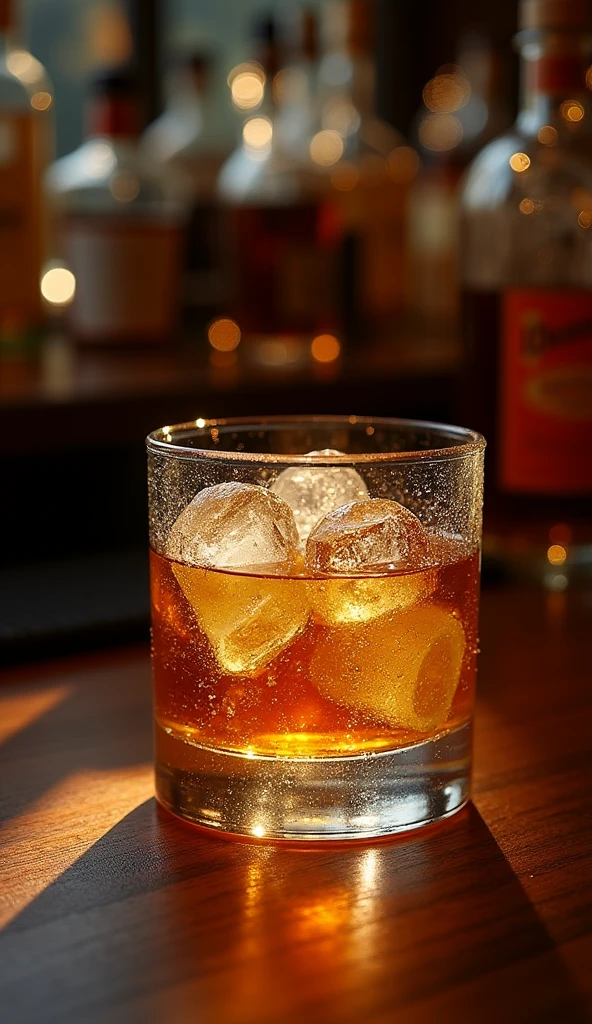 a glass of freezing wisky