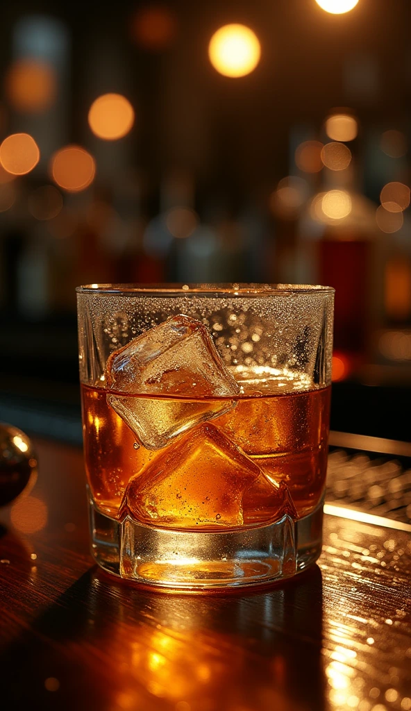 a glass of freezing wisky 