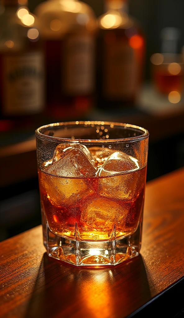 a glass of freezing wisky 