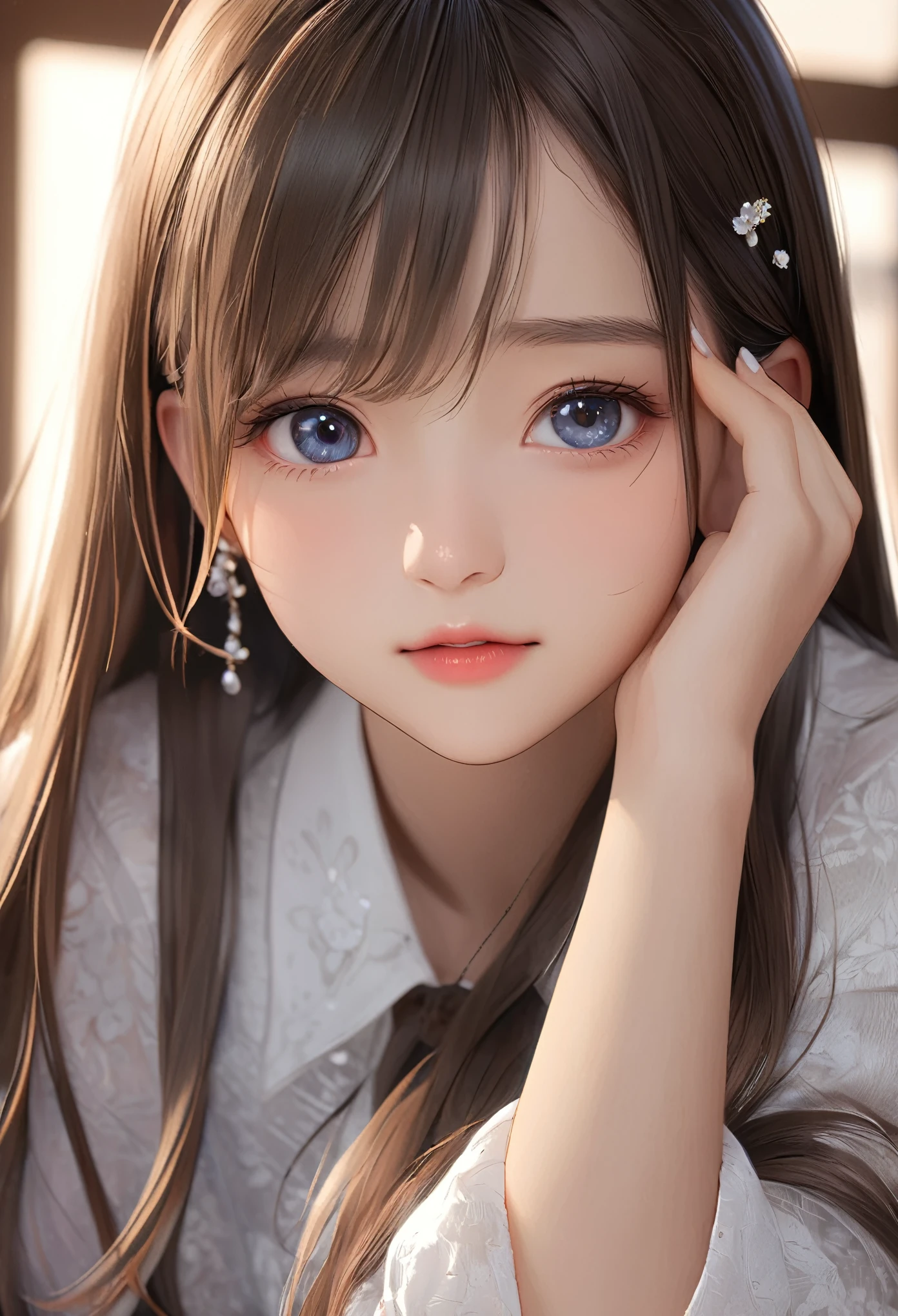 Beautiful 15 year old girl, masterpiece, Highest quality, 8K Animation, Detailed fingers, Accurate Fingers, It's not an unnatural hand., figure, 1 person, alone, Pink Bob Cut, Gold crown, Flower Hair Ornaments, Sagging eyes, Red mini skirt, Yui